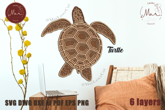 Download TURTLE 3D Multilayer SVG Laser Cut - Premium Resources