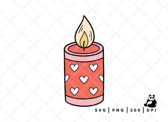 Download Valentine Retro Doodle Candle Svg Png - Premium Resources