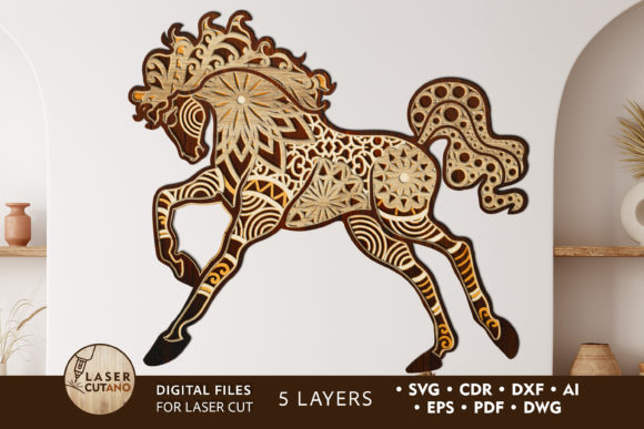 Download HORSE 3D Multilayer Cut File - 3d multilayer Collection