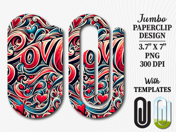 Download Retro Love Doodle Jumbo Paperclip - Retro love Collection