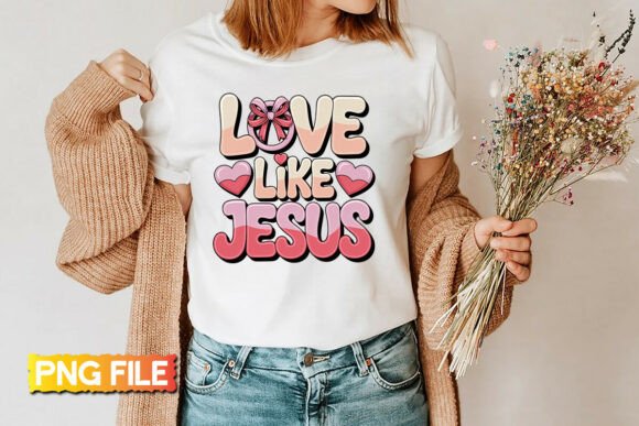 Download Retro Love Like Jesus Coquette Png - Premium Resources